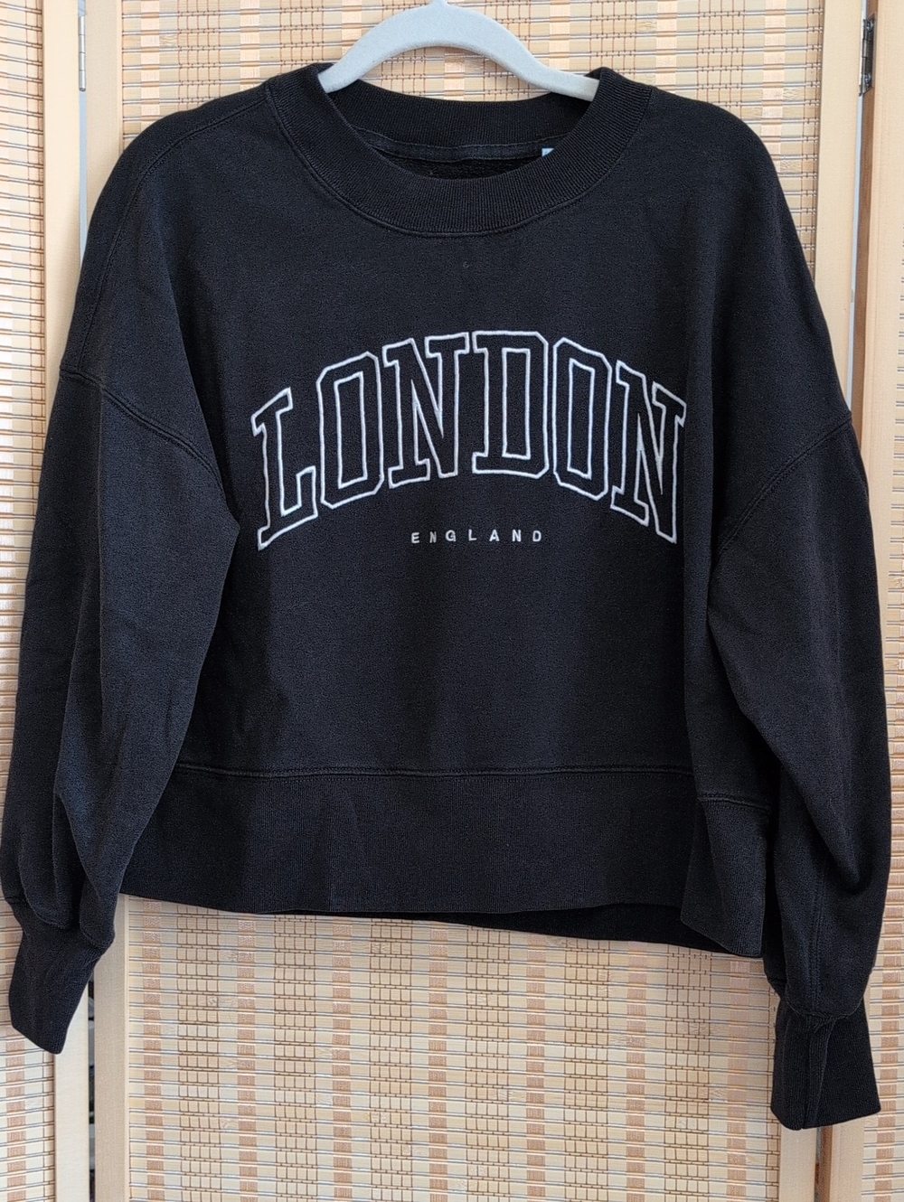 Abercrombie & Fitch Black London Crewneck Oversized Sweatshirt